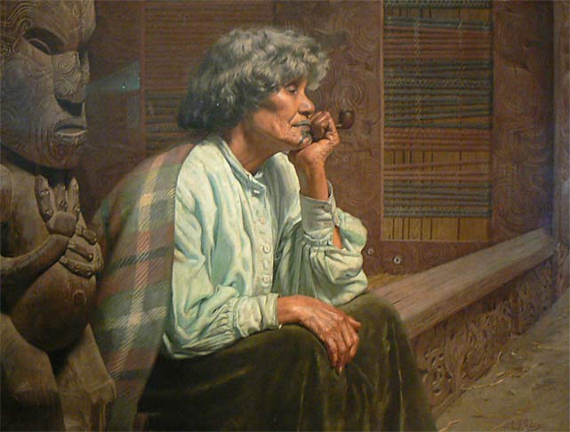 Peinture de Charles Frederick Goldie - Ena Te Papatahi