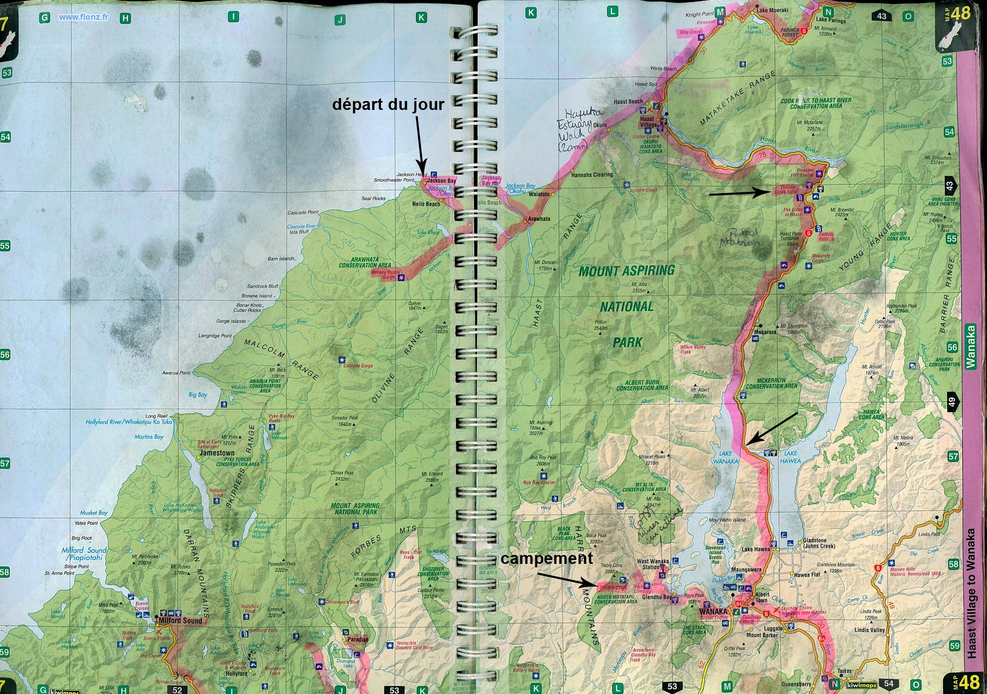 Carte de Lake Wanaka sur mon atlas