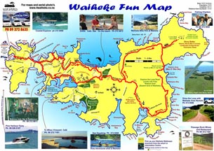 Mon trajet sur Waiheke Island