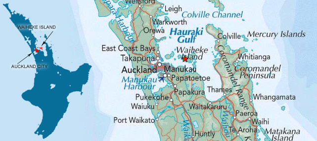 Localisation de Waiheke Island