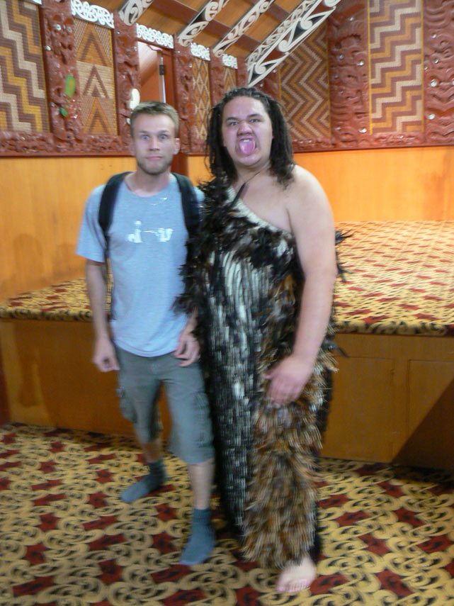 Rotorua - Moi avec un Maori à Te Puia