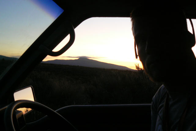Moi dans le van - Tongariro National Park - Nouvelle-Zélande