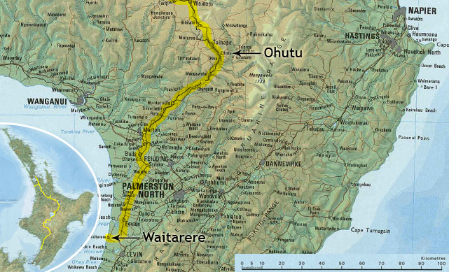Nouvelle-Zélande - Carte Waitarere